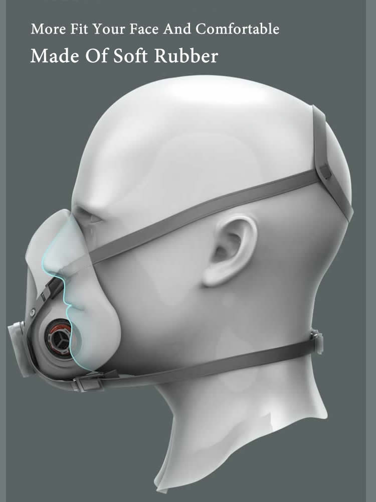 Half Face 6200 Dust Gas Mask C - Dust Mask Construction ulasan dan harga