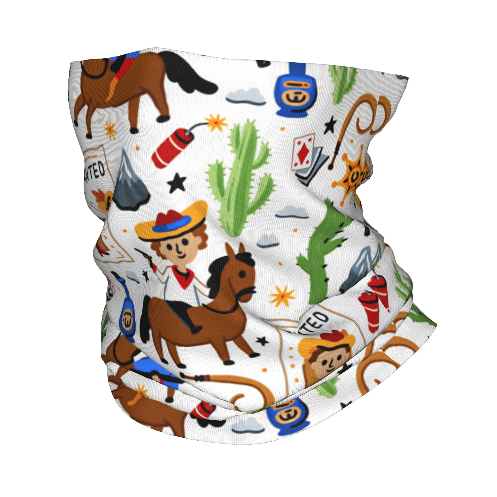 Cartoon Kids Western Cowboy Ba - Kids Face Mask ulasan dan harga